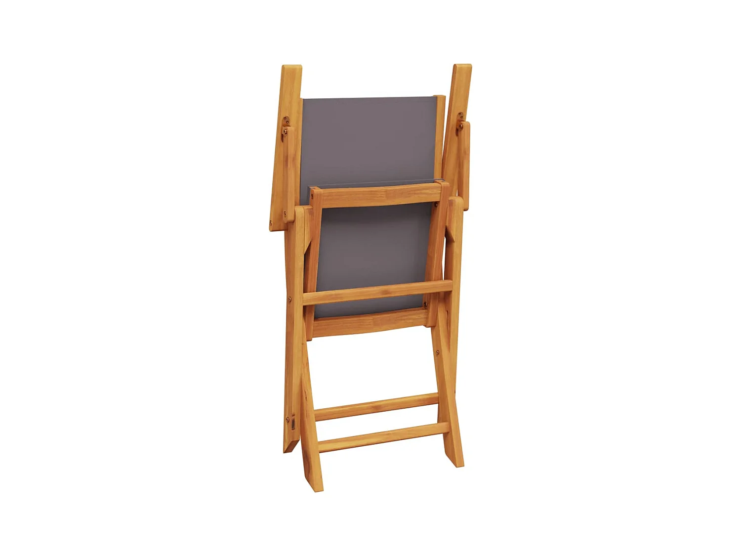 Tuinstoelen 8 st inklapbaar massief hout en stof antracietkleur