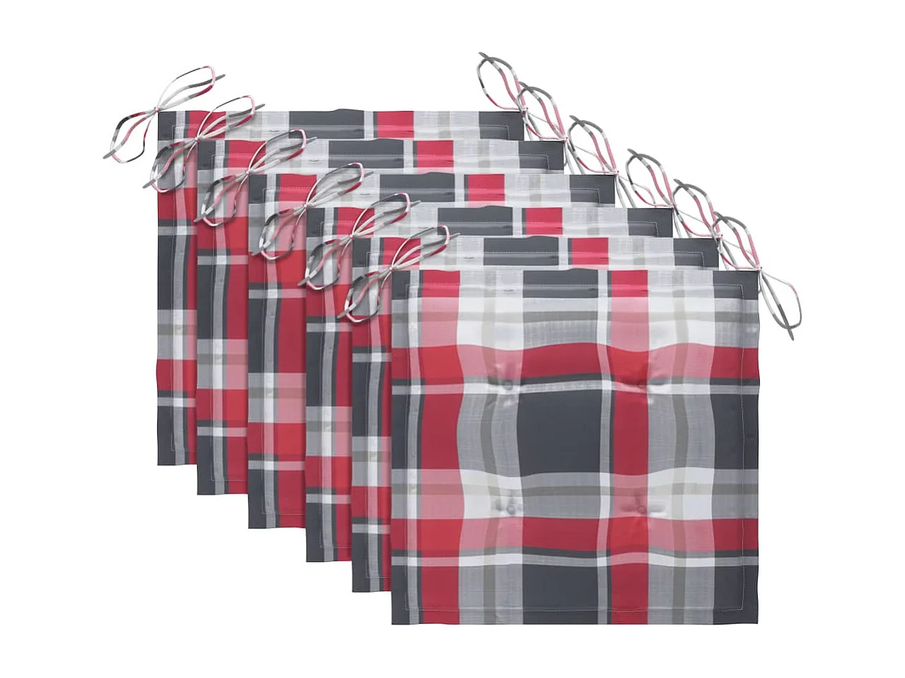 Sillas de jardín plegables 6 unidades y cojines madera maciza acacia