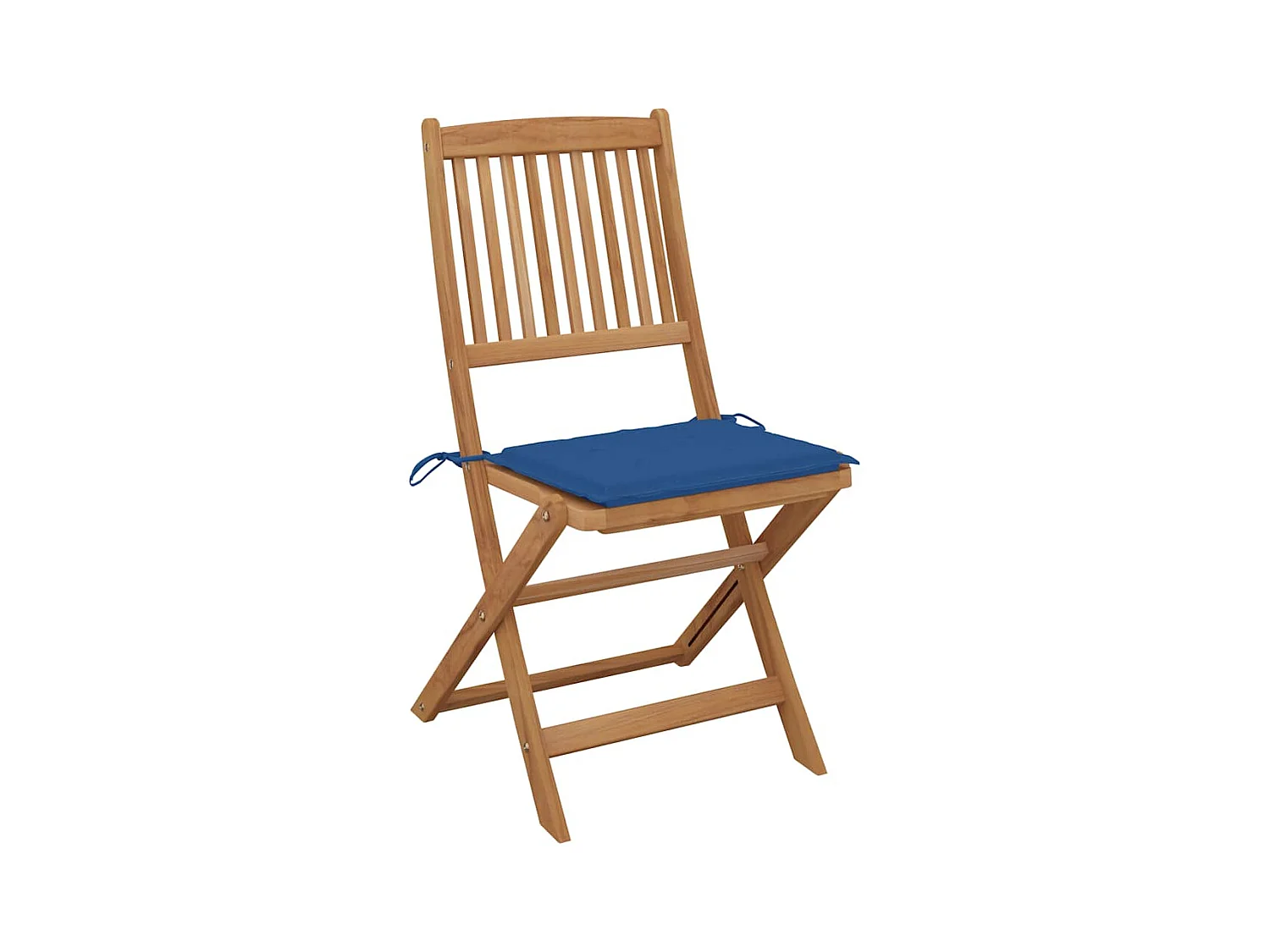 Chaises pliables de jardin 6 pièces avec coussins Bois d'acacia