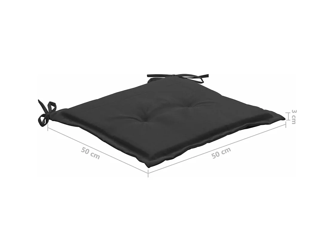 Chaises à dîner d'extérieur 6 pièces avec coussins Acacia massif