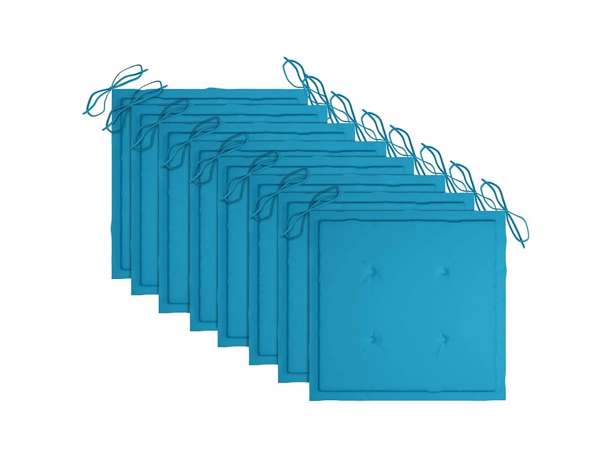 Chaises de jardin 8 pièces avec coussins Bois d'acacia solide