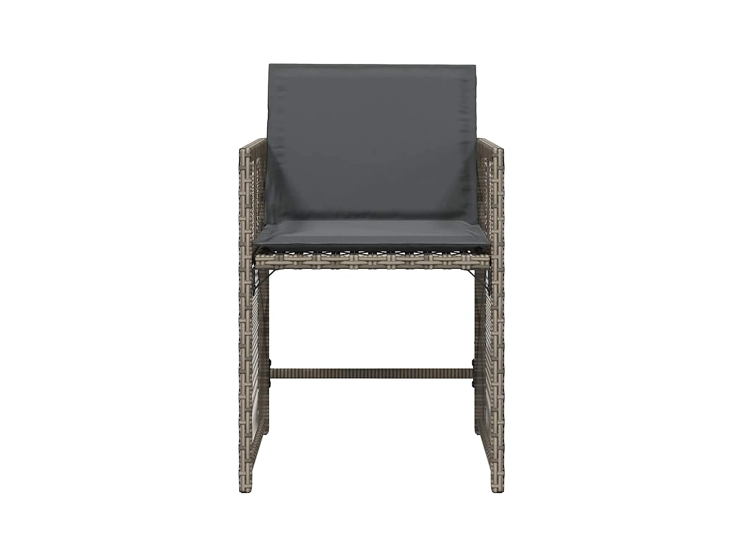 Sillones de jardín con cojines 4 unidades ratán sintético gris