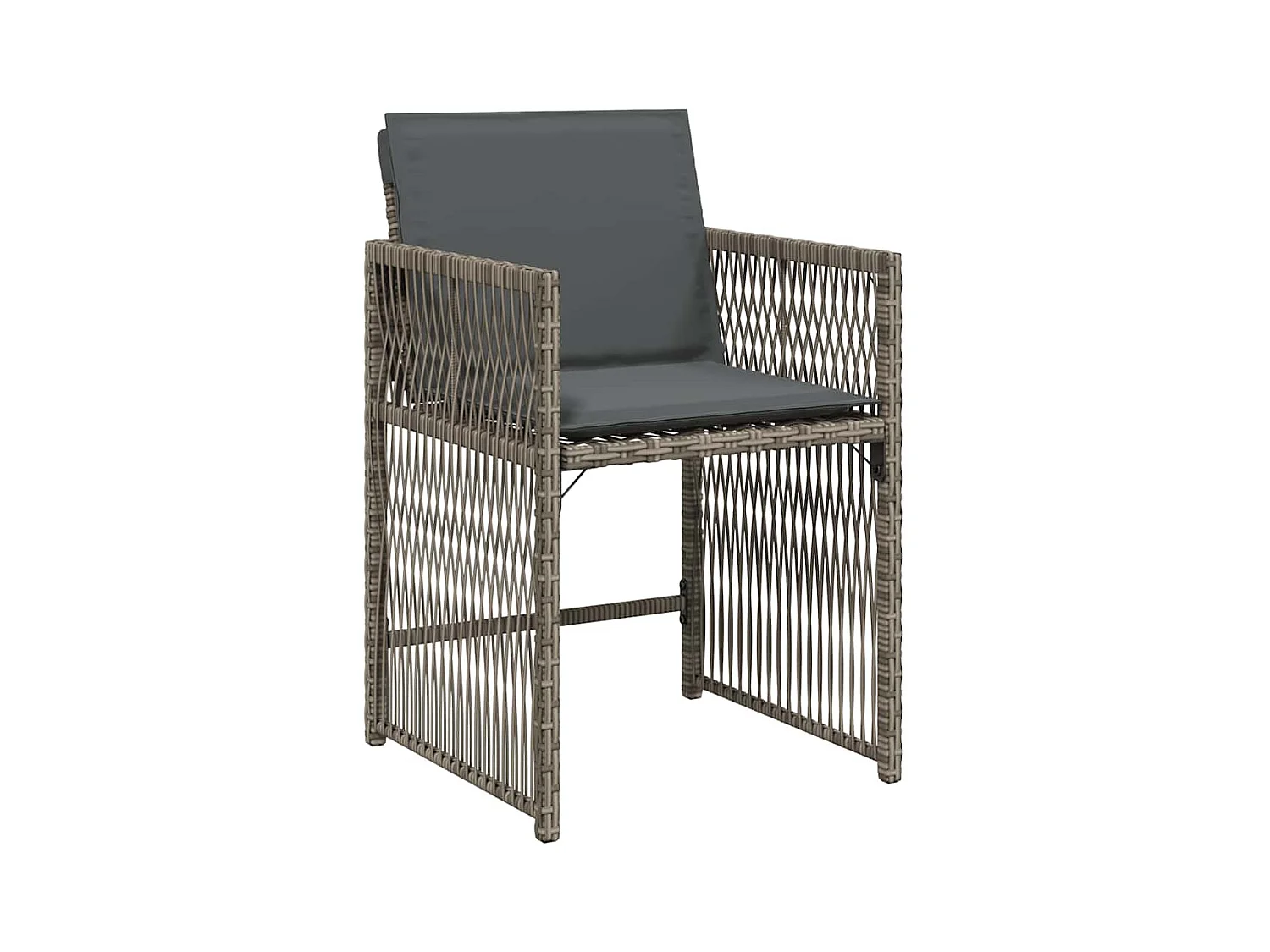 Sillones de jardín con cojines 4 unidades ratán sintético gris