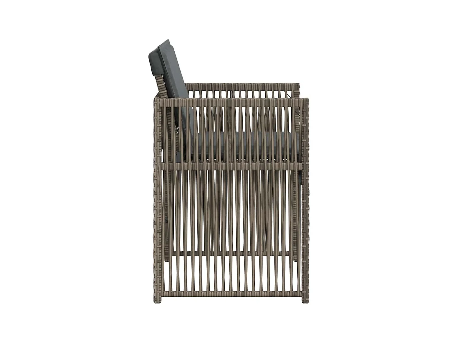 Sillones de jardín con cojines 4 unidades ratán sintético gris