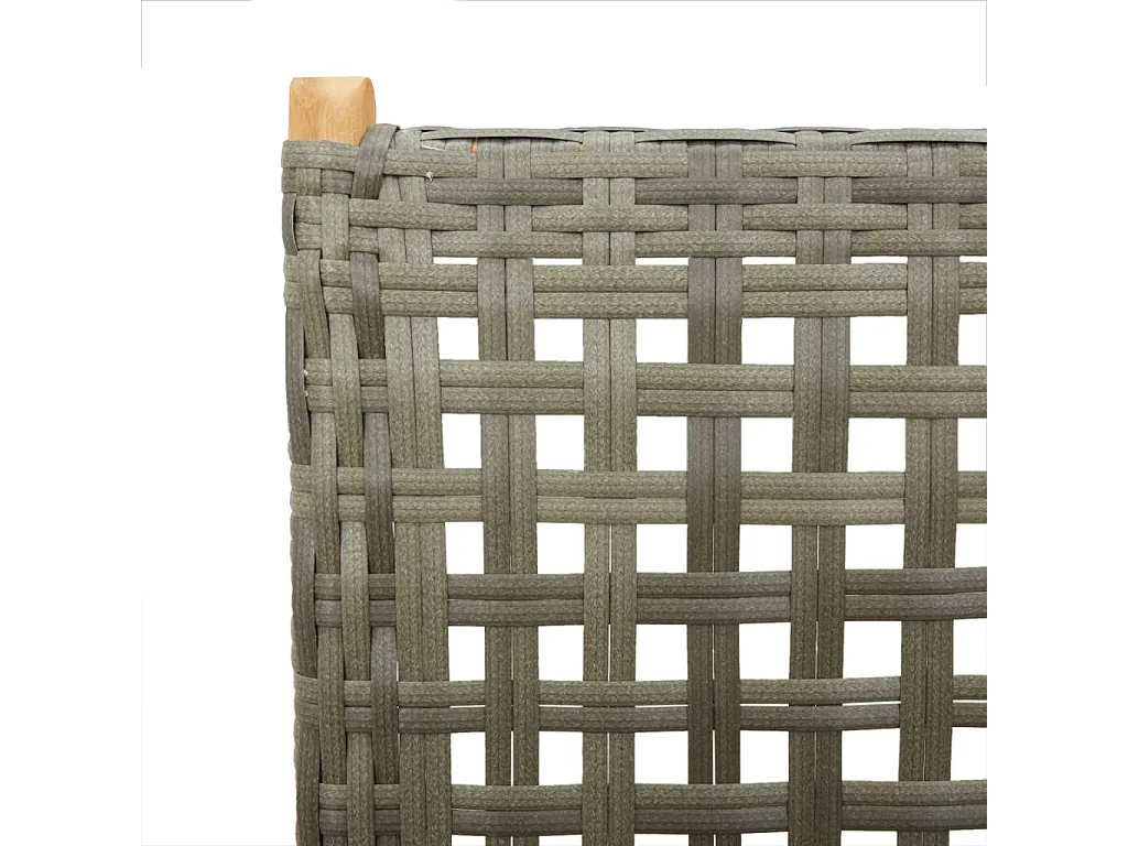 Chaises inclinables de jardin lot de 8 gris rotin bois massif