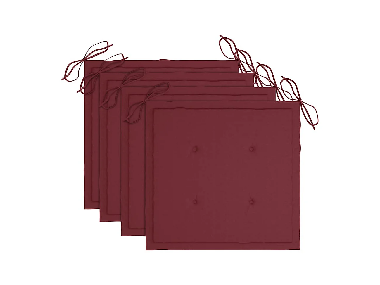 Chaises pliables d'extérieur 4 pièces avec coussins Bois d'acacia