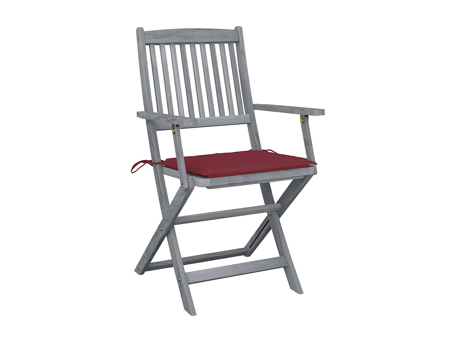 Chaises pliables d'extérieur 4 pièces avec coussins Bois d'acacia