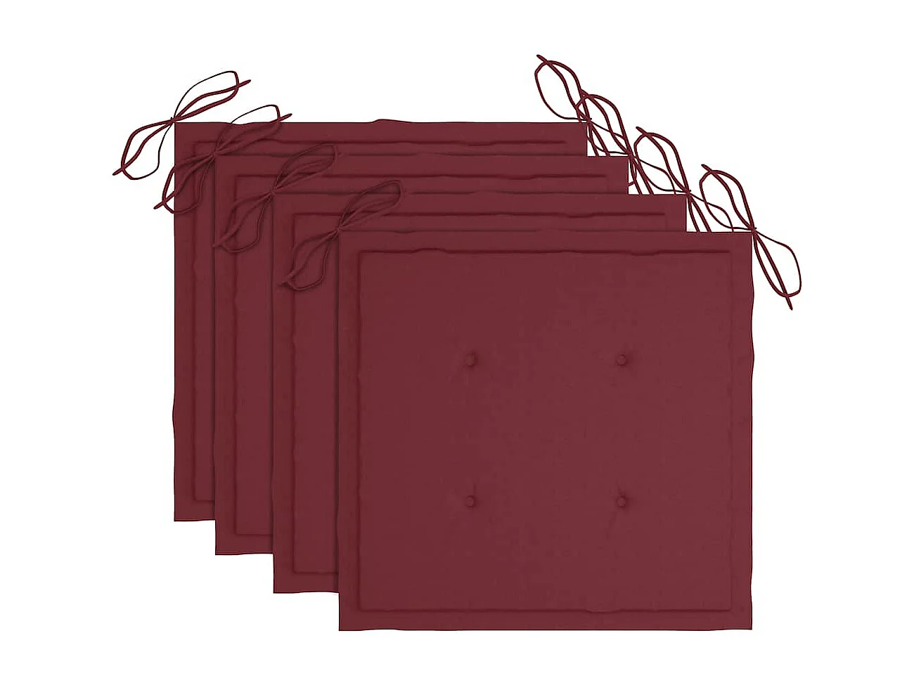 Chaises pliables d'extérieur 4 pièces avec coussins Bois d'acacia