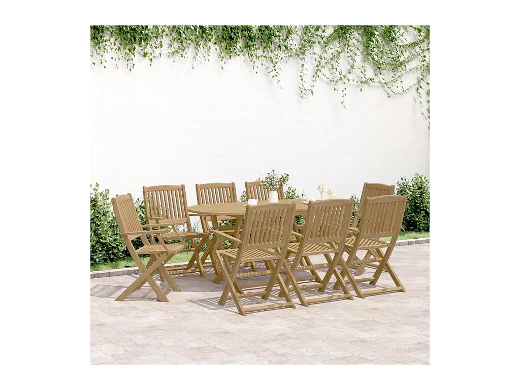 Sillas jardín plegables 8 unidades madera maciza acacia 54,5x58x90cm