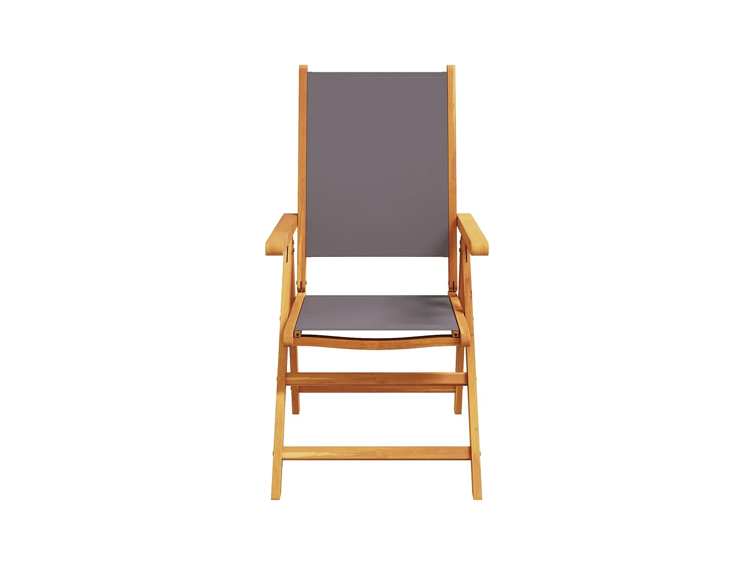 Chaises inclinables de jardin lot de 4 tissu et bois massif