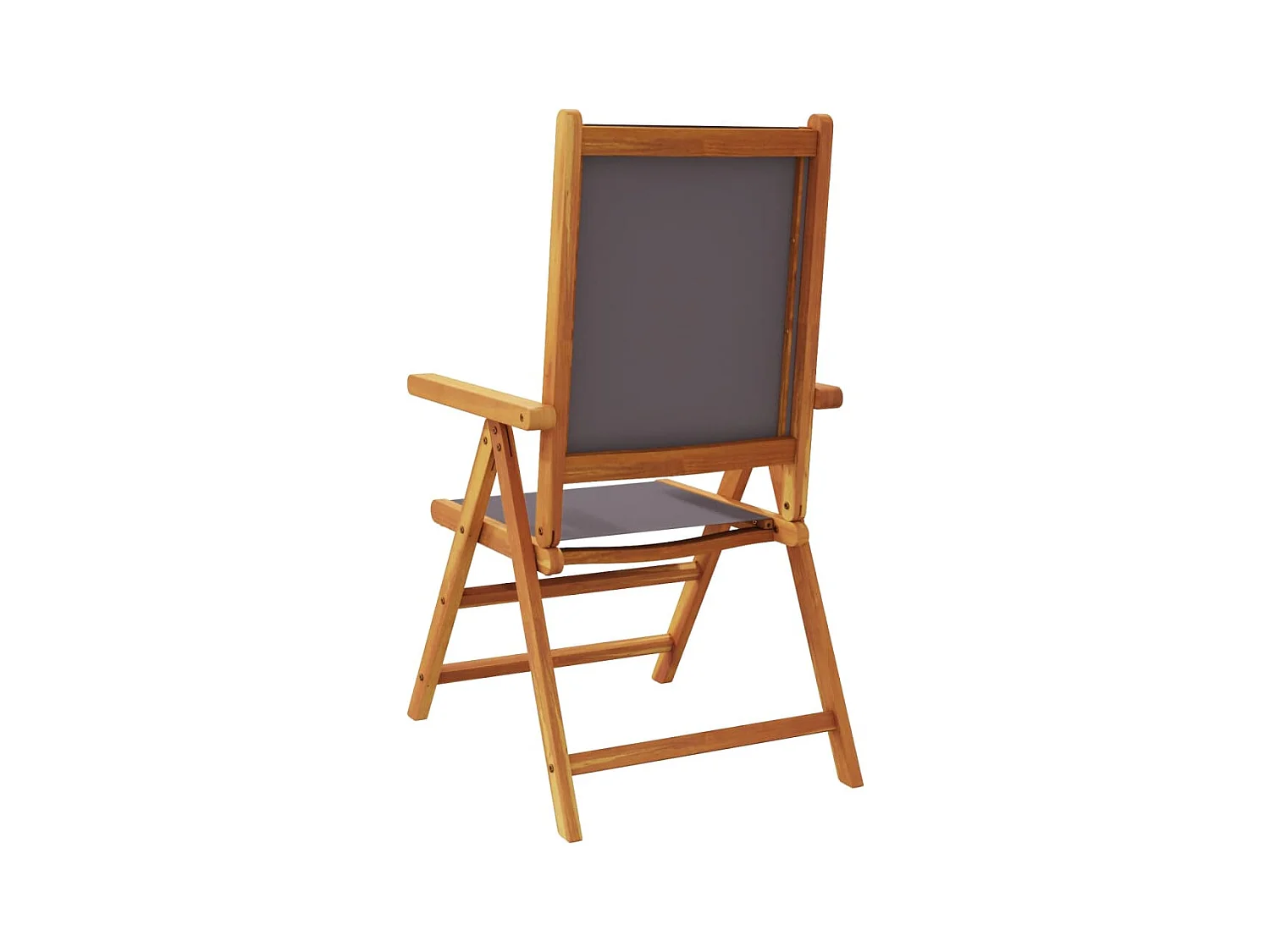 Chaises inclinables de jardin lot de 4 tissu et bois massif