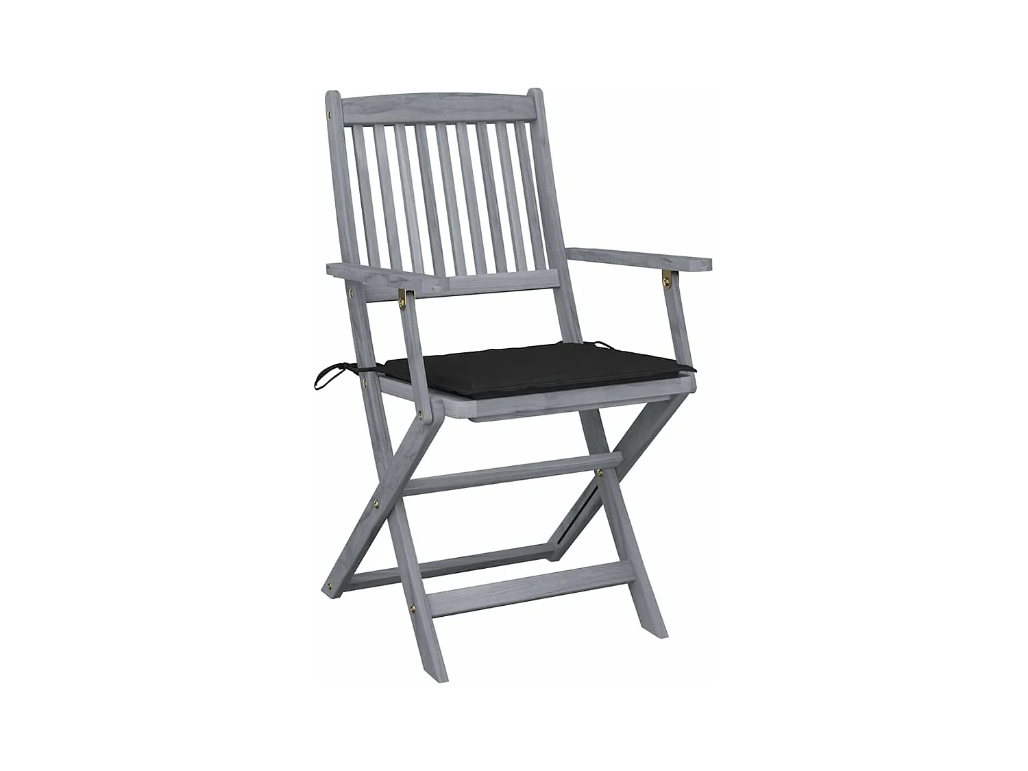 Chaises pliables d'extérieur 4 pièces avec coussins Bois d'acacia