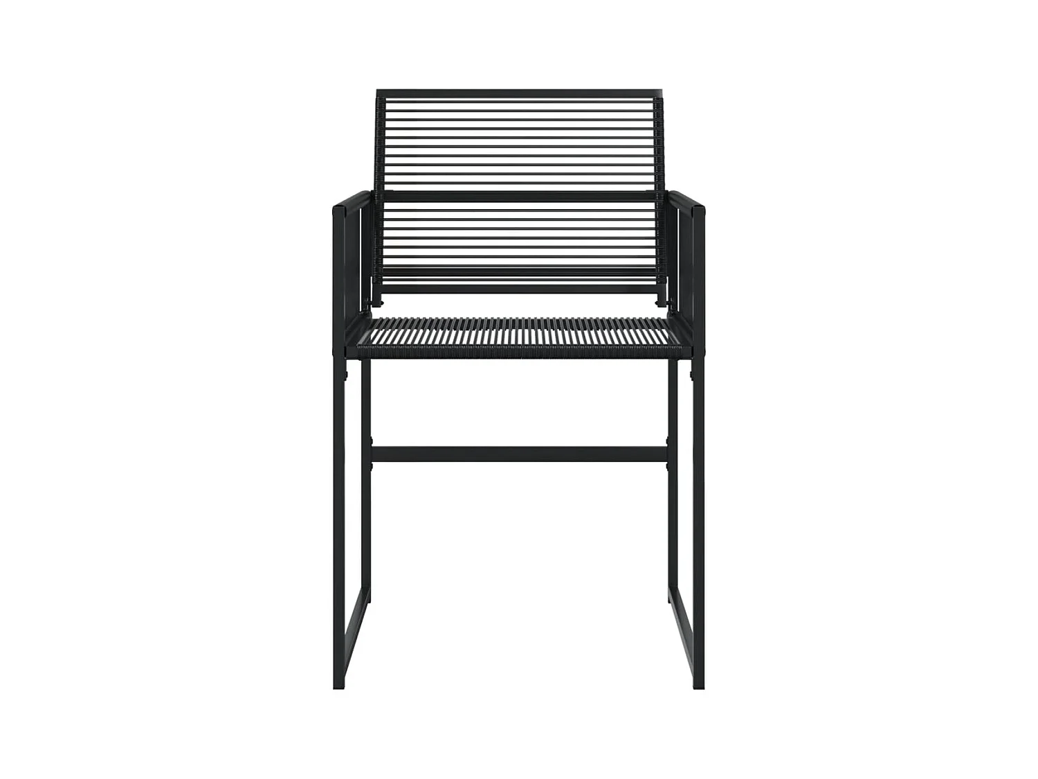 Tuinstoelen 4 stukkenpoly rattan zwart