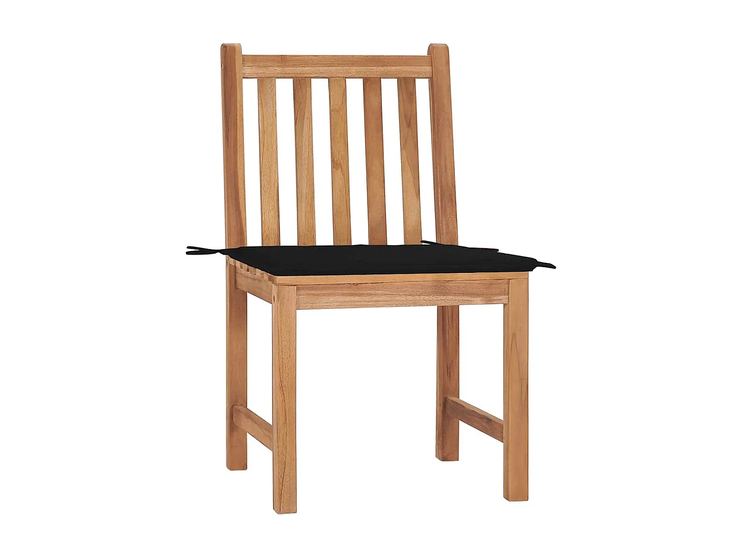 Chaises de jardin 2 pièces avec coussins Bois de teck massif