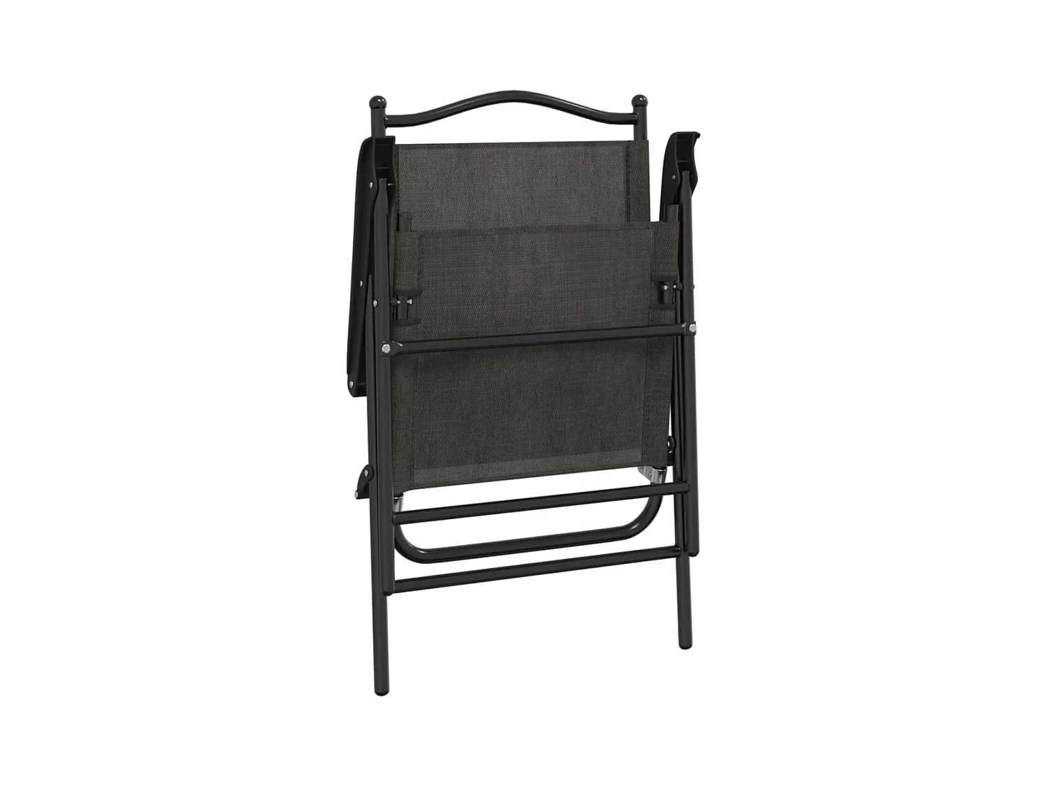 Cadeiras de jardim dobráveis 8 peças aço/textilene cinza mesclado