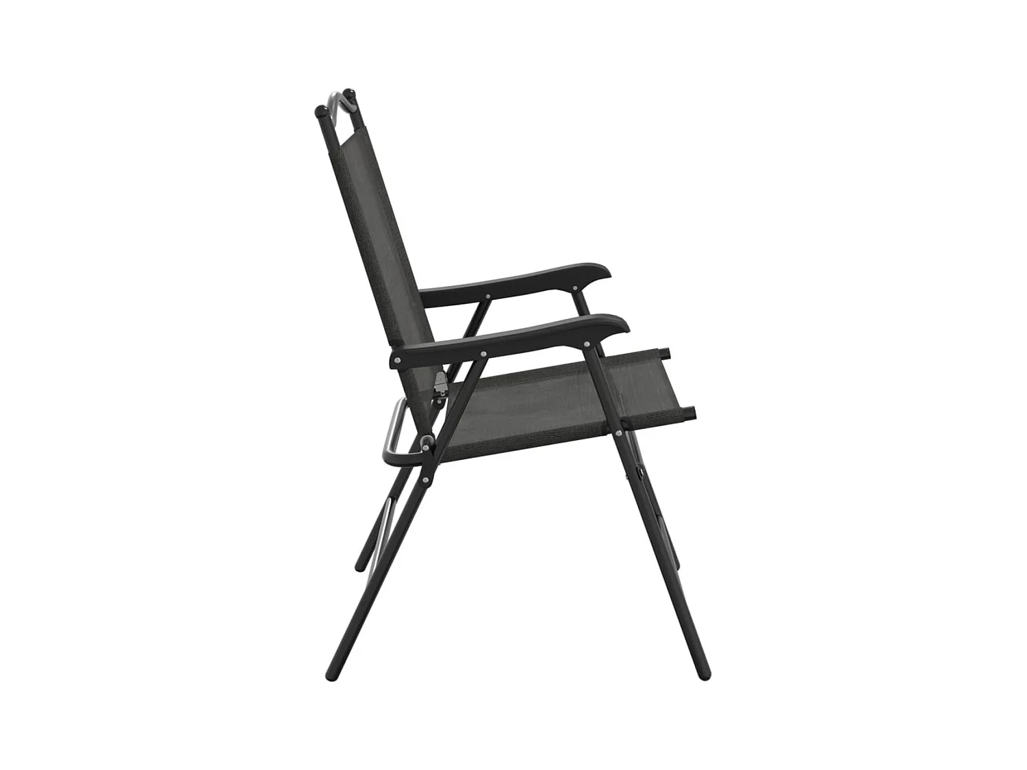 Sillas de jardín plegables 8 unidades acero y textileno gris melange