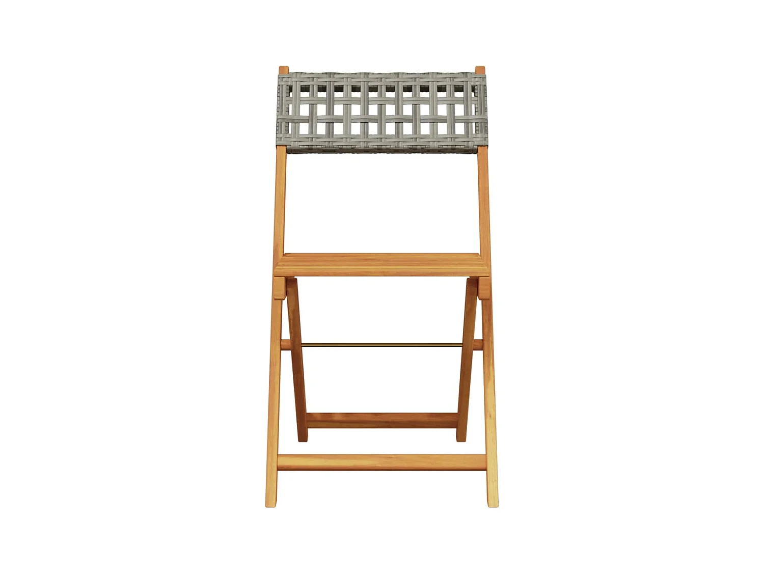 Chaises de jardin pliantes lot de 8 gris poly rotin bois massif