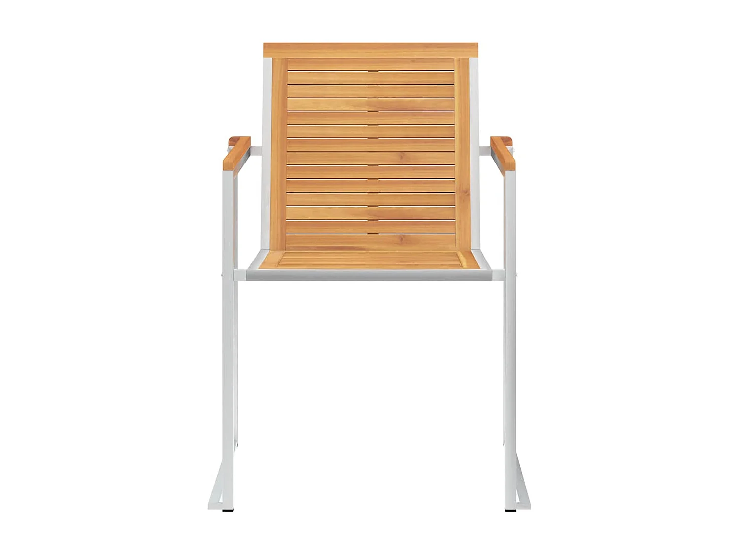 Chaises de jardin avec coussins 2 pièces Teck solide et acier