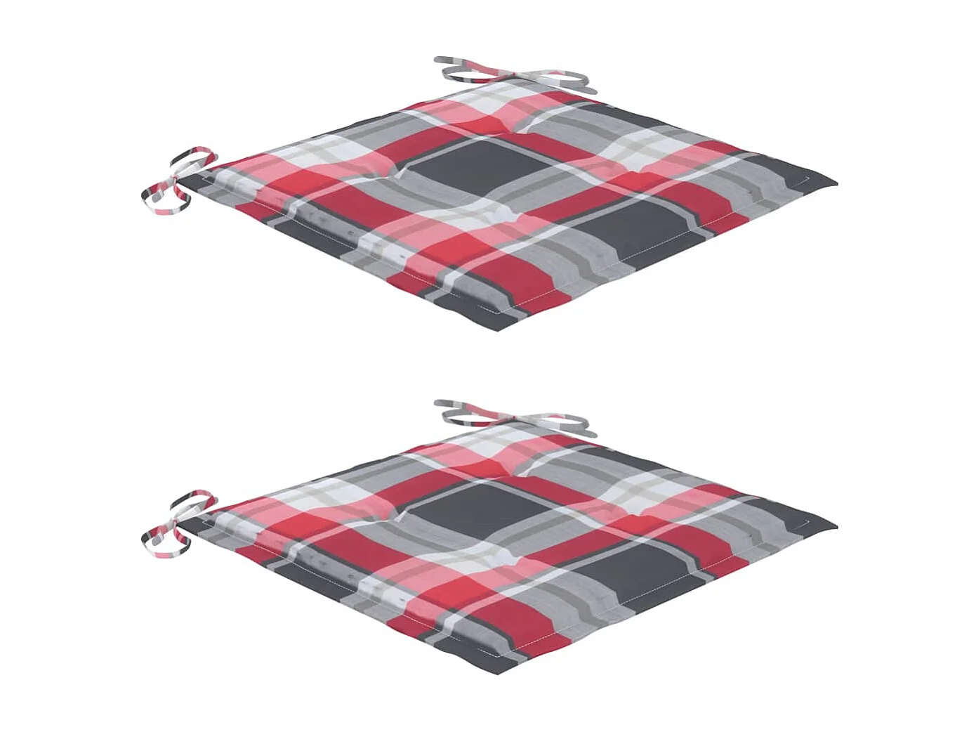 Chaises pliables de jardin 2 pièces avec coussins Bambou