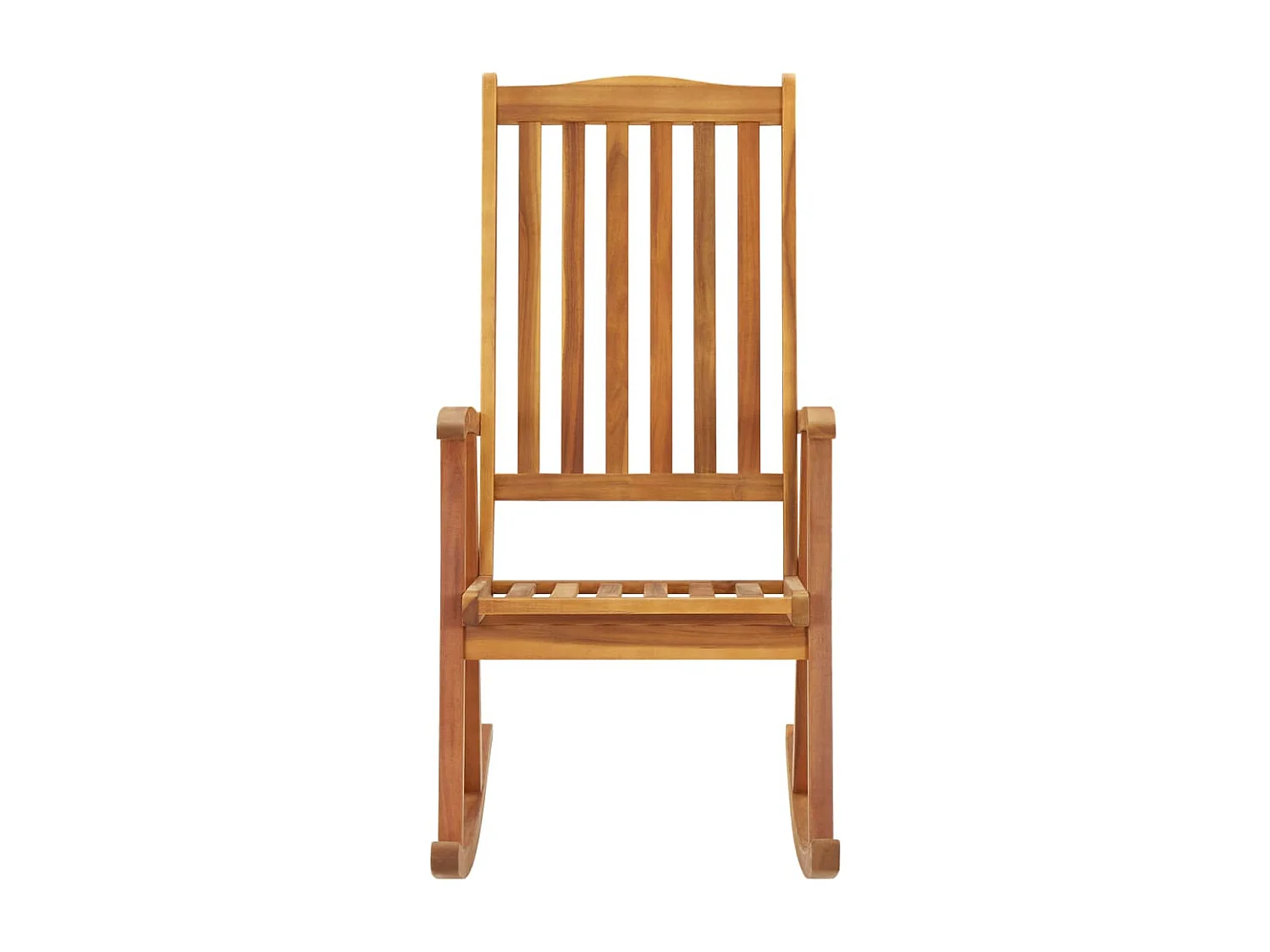 Silla mecedora con cojines madera maciza de acacia