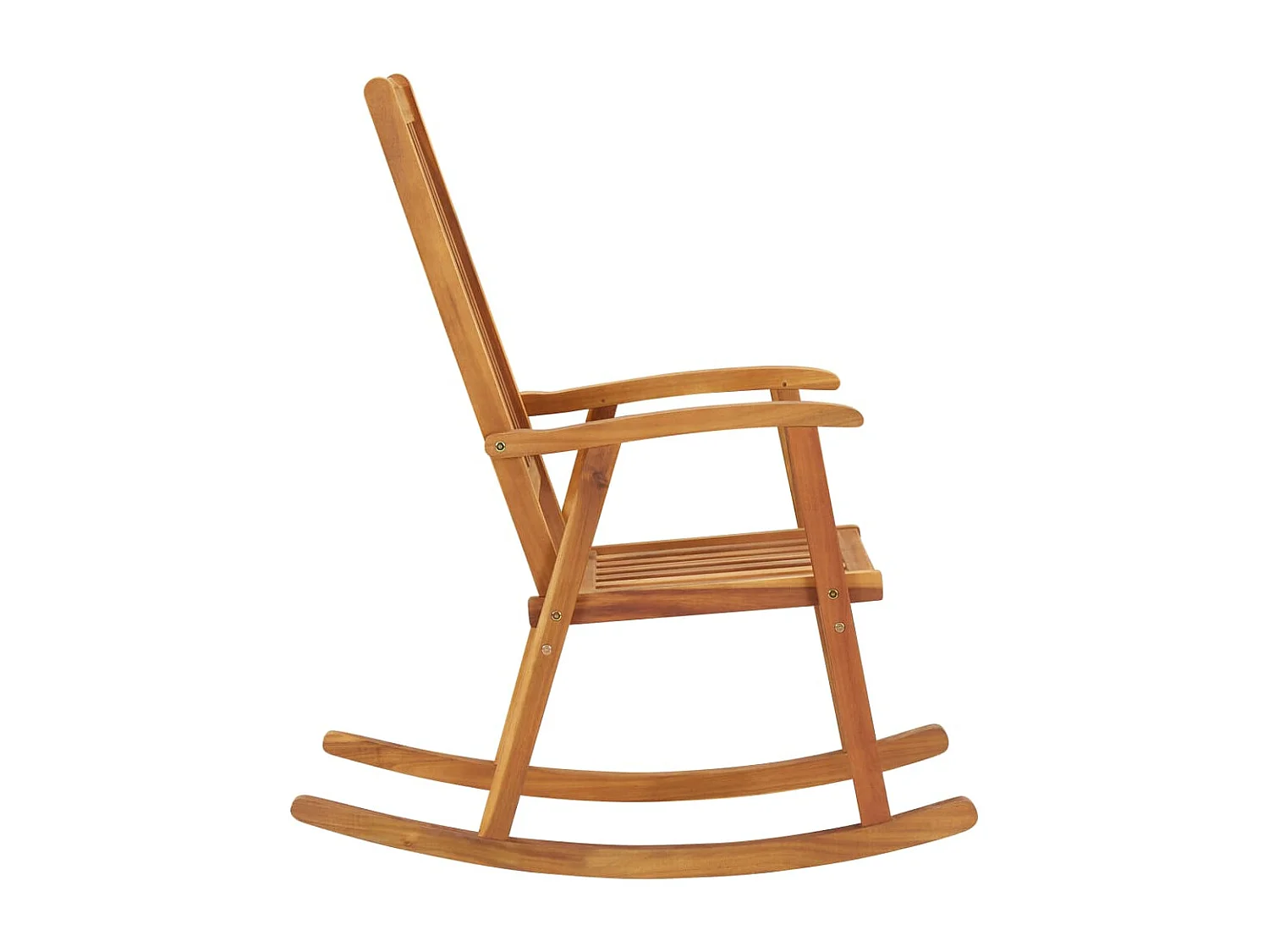 Silla mecedora con cojines madera maciza de acacia