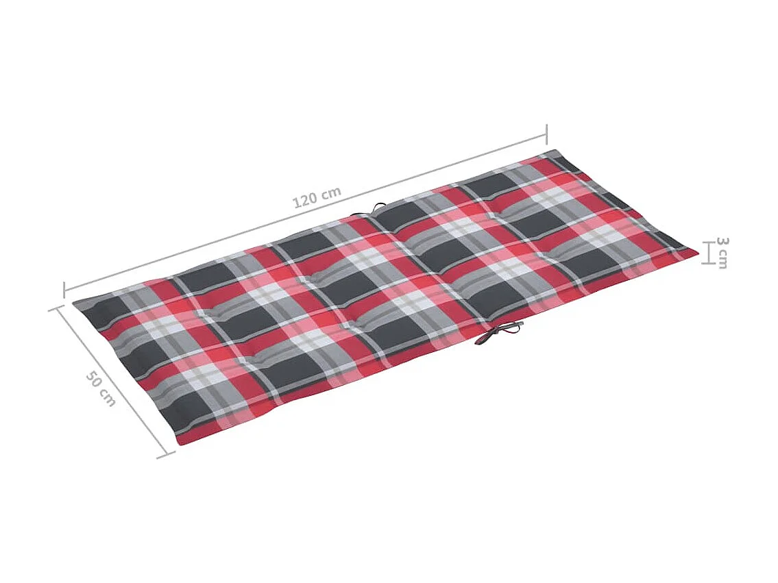 Silla mecedora con cojines madera maciza de acacia