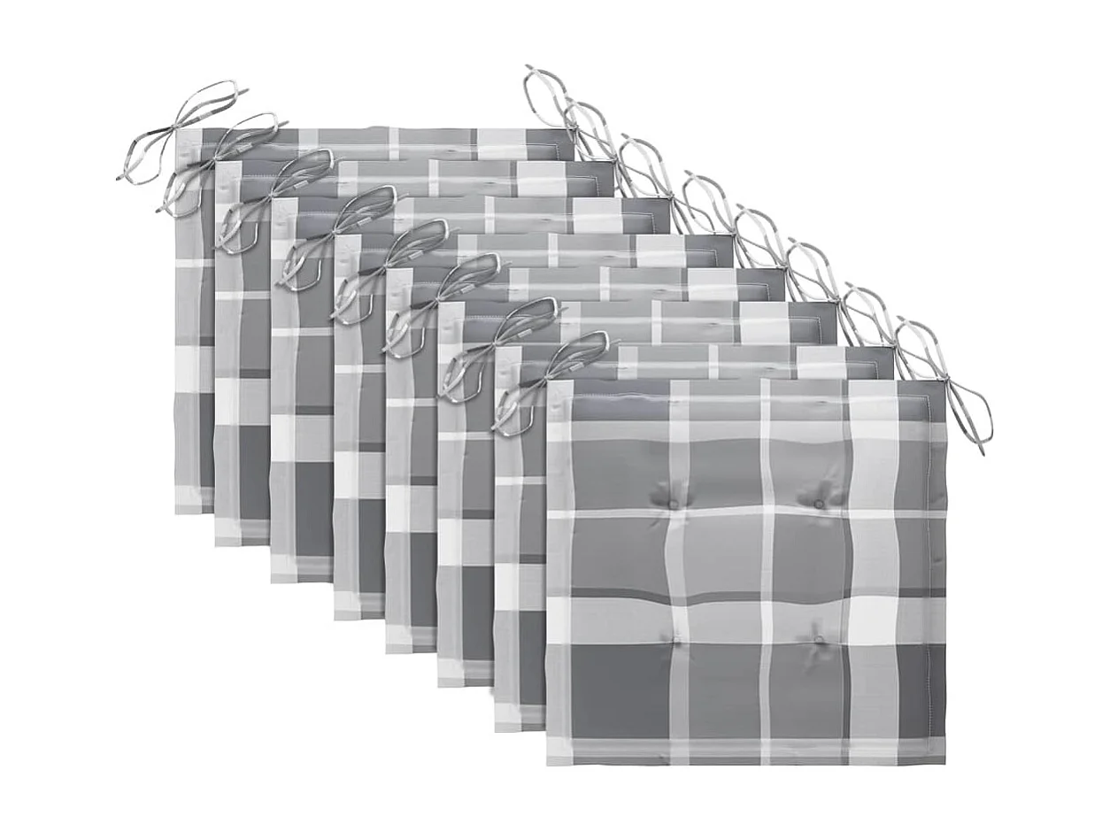 Sillas de jardín plegables 8 unidades y cojines madera maciza acacia