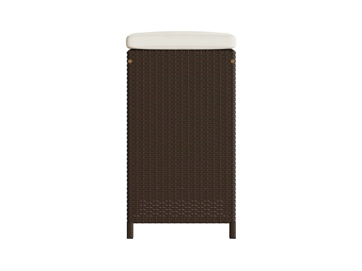 Tabourets de bar jardin coussins lot de 4 marron résine tressée