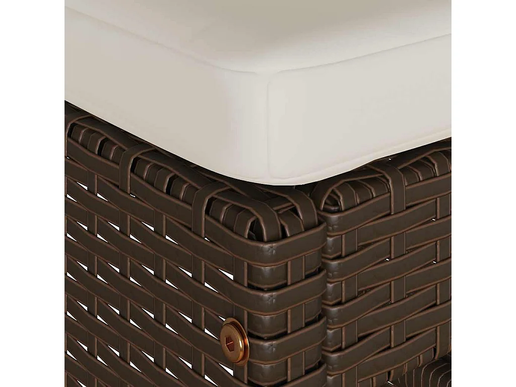 Tabourets de bar jardin coussins lot de 4 marron résine tressée