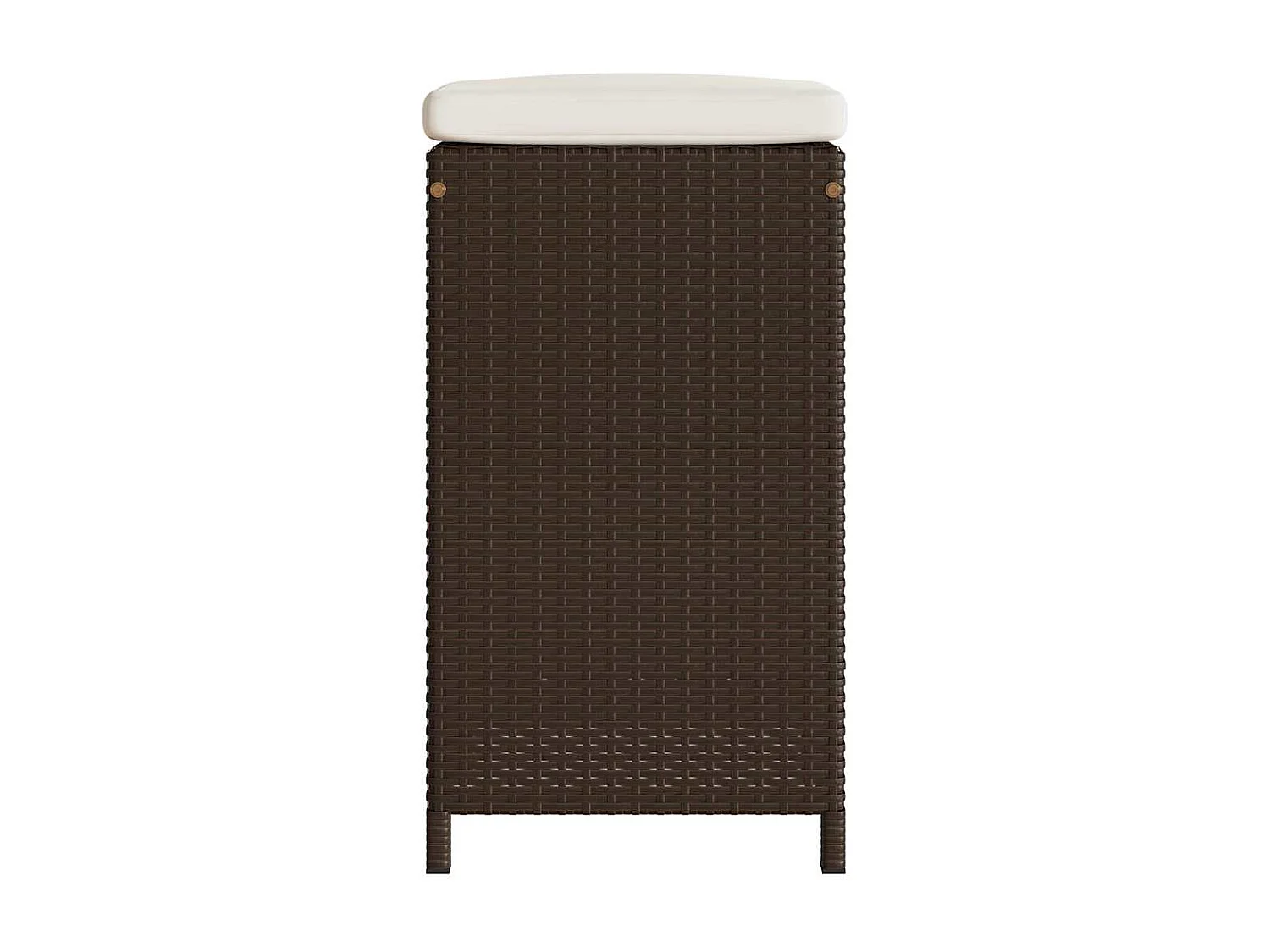 Tabourets de bar jardin coussins lot de 4 marron résine tressée