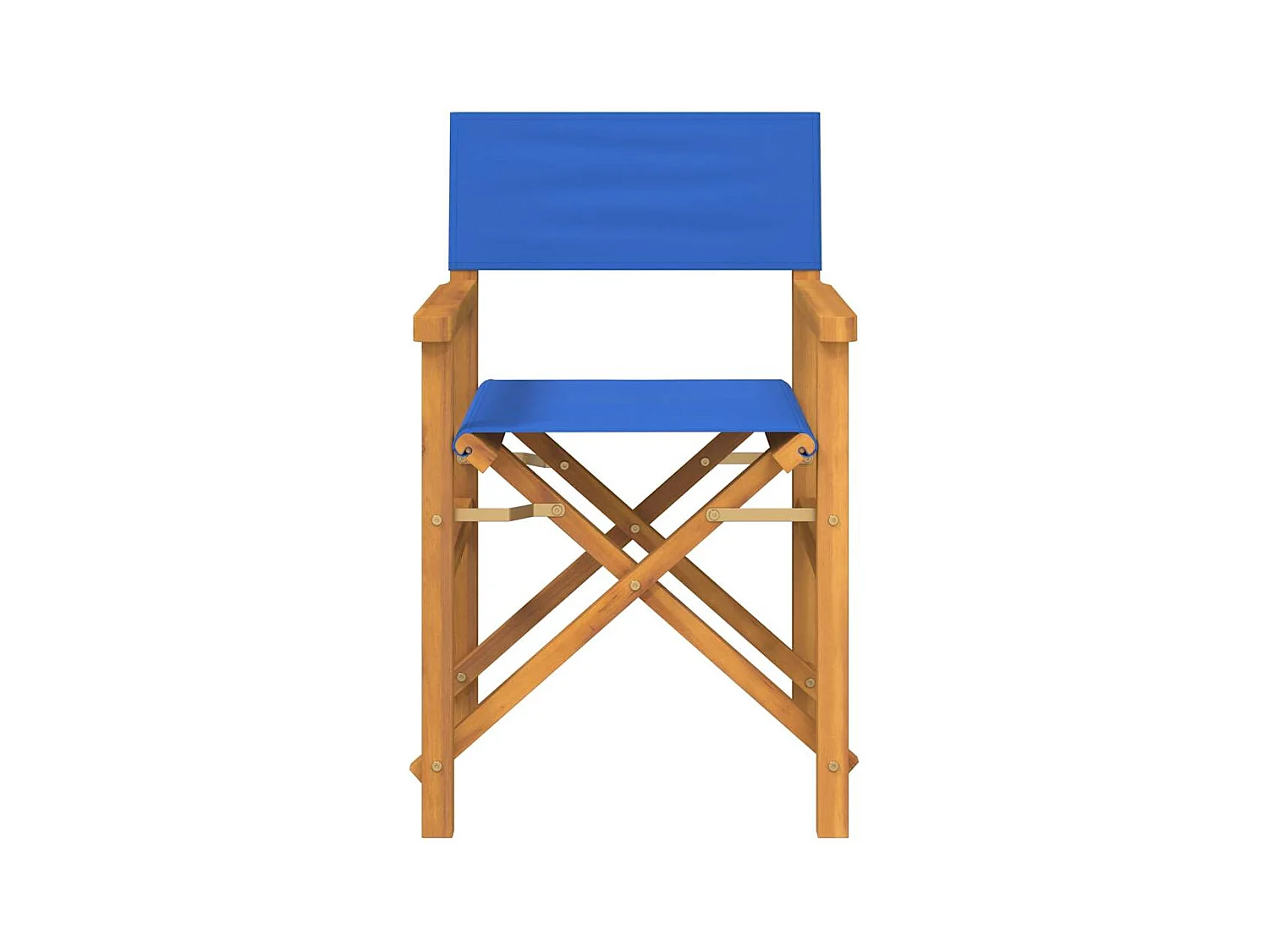 Chaise de metteur en scène pliante bleu bois teck massif