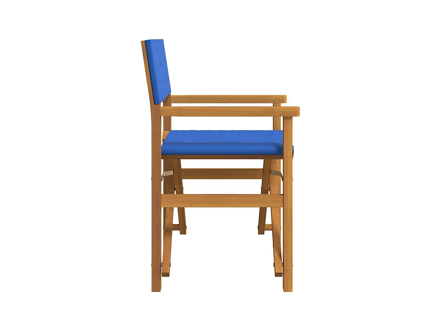 Chaise de metteur en scène pliante bleu bois teck massif