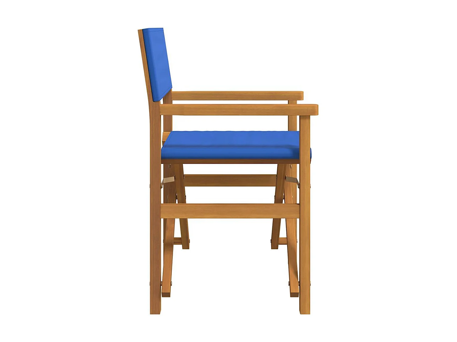 Cadeira de realizador dobrável teca maciça cor azul