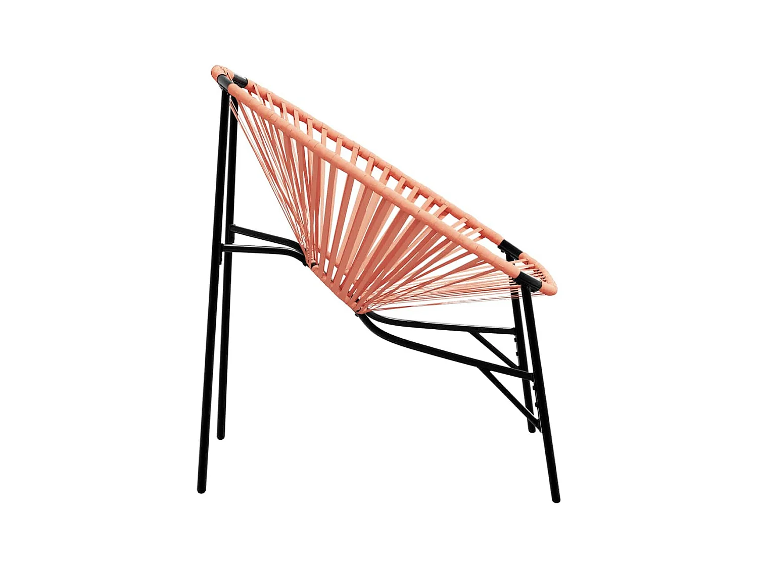 Silla de jardín con forma huevo ratán sintético naranja y negro