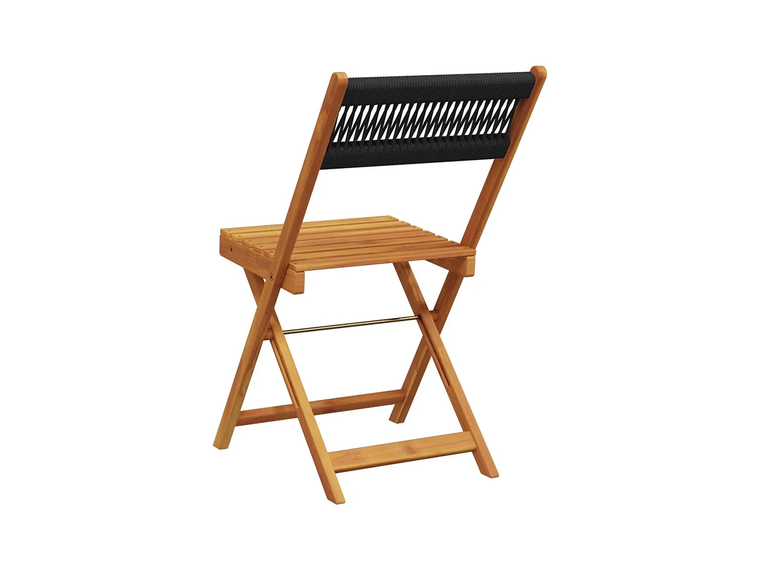 Chaises de jardin pliantes lot de 4 noir bois d'acacia massif