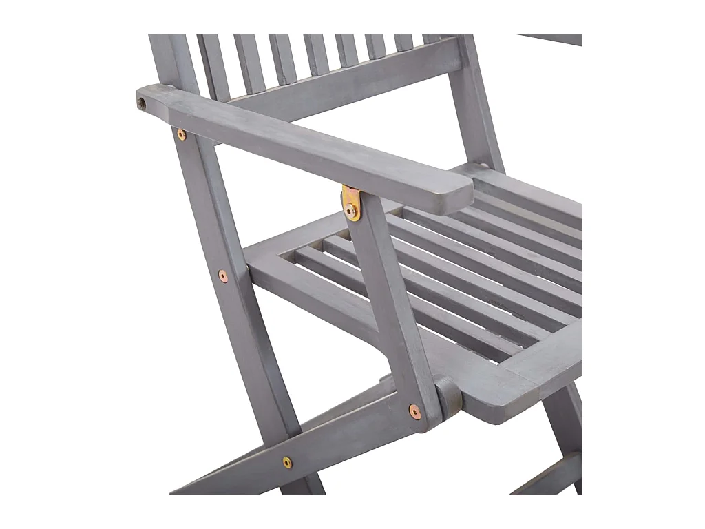 Chaises pliables d'extérieur 2 pièces avec coussins Bois d'acacia