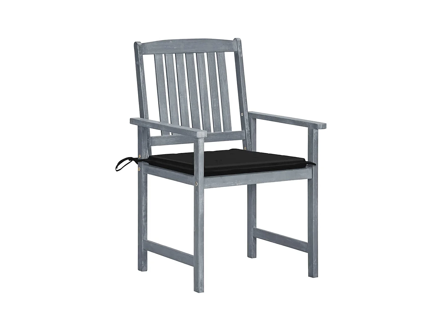 Chaises de jardin avec coussins 8 pièces Bois d'acacia solide Gris