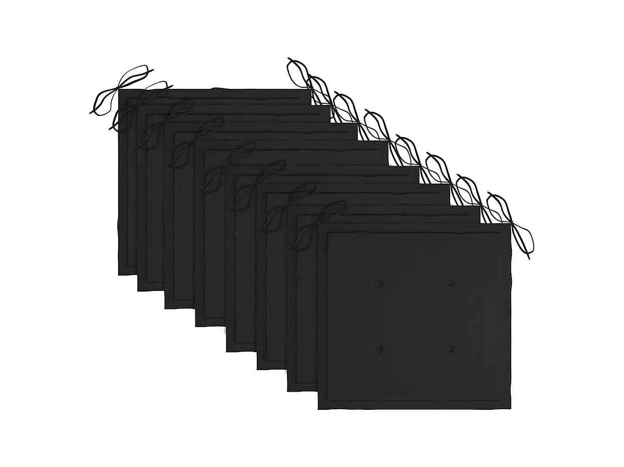 Chaises de jardin avec coussins 8 pièces Bois d'acacia solide Gris