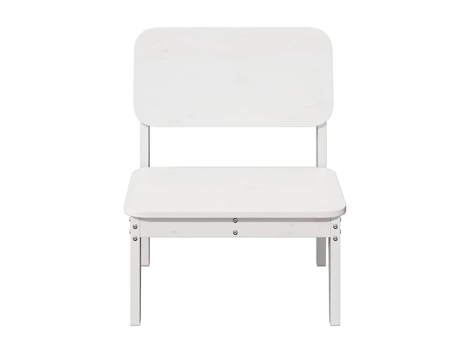 Tuinstoel 60x52,5x72 cm massief grenenhout wit