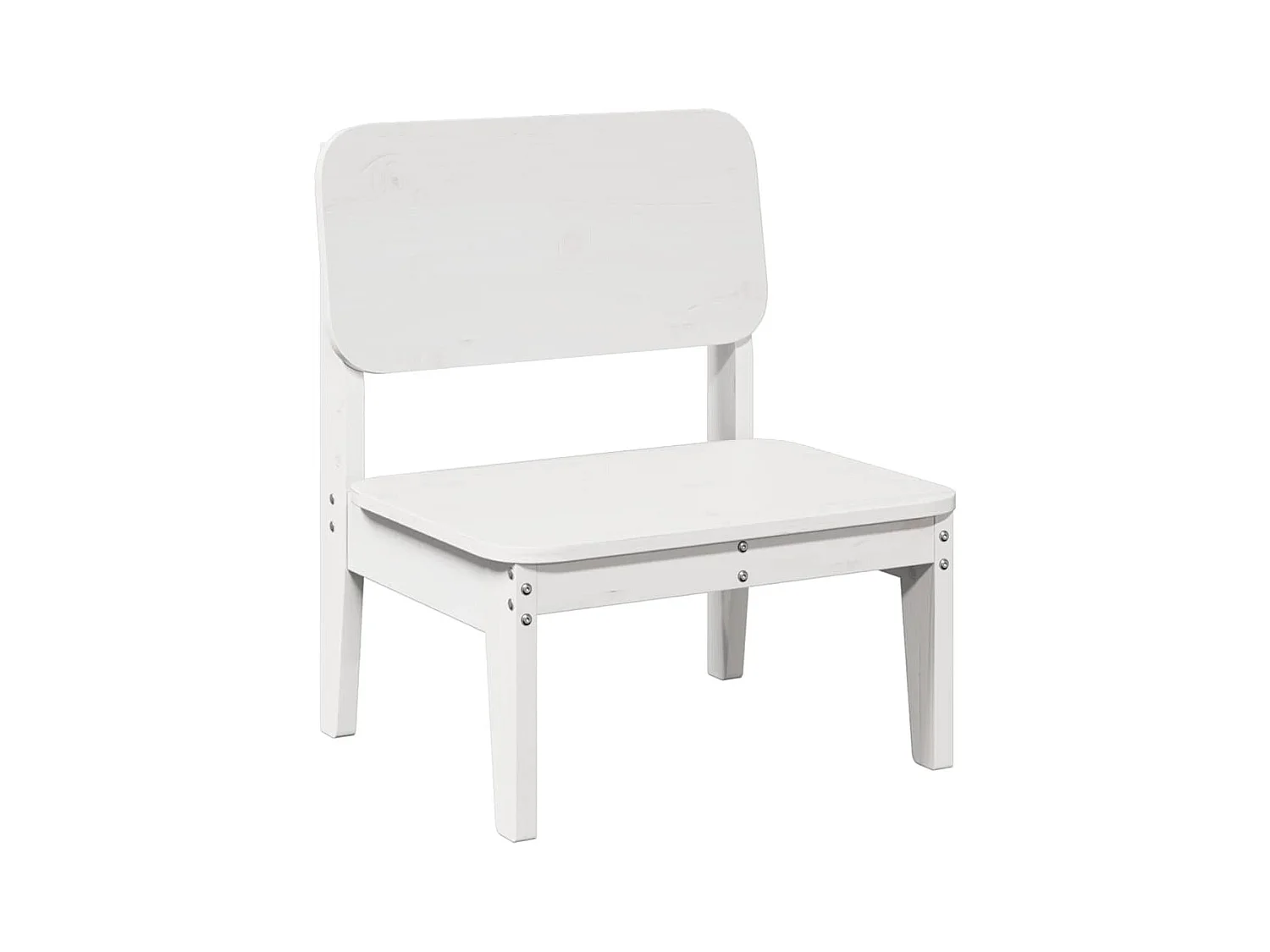 Cadeira de jardim 60x52,5x72 cm madeira de pinho maciça branco
