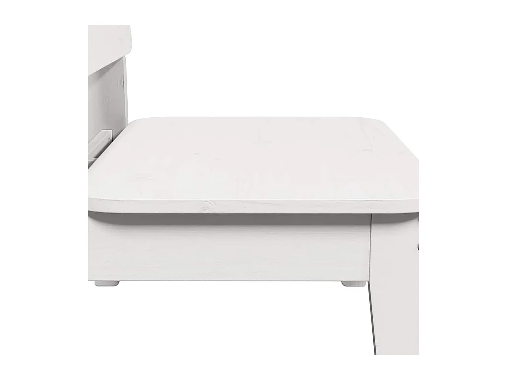 Silla de jardín madera maciza de pino blanco 60x52,5x72 cm
