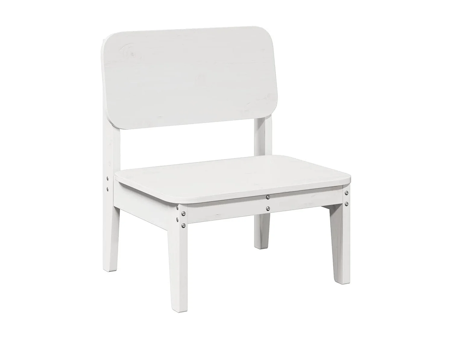 Chaise de jardin blanc 60x52,5x72 cm bois de pin massif