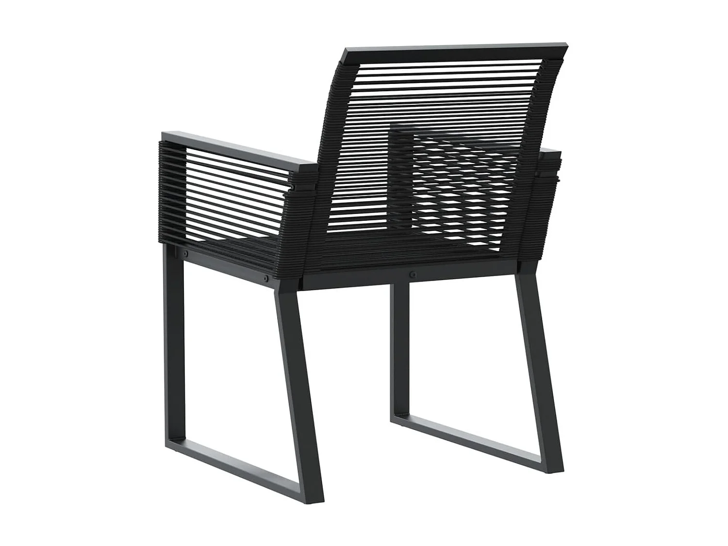 Tuinstoelen 4 stukkenpoly rattan zwart