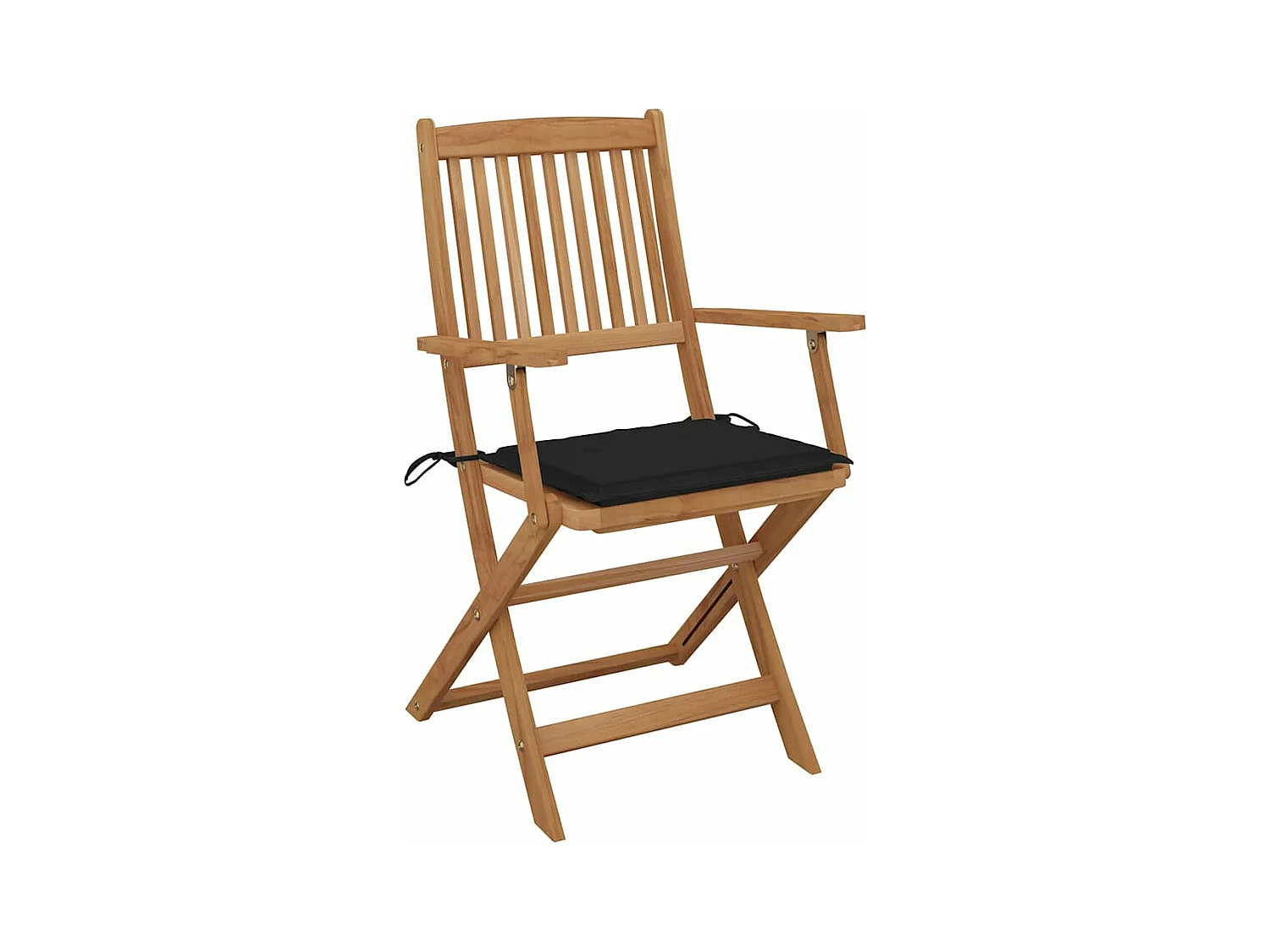 Chaises pliables d'extérieur avec coussins 8 pièces Bois d'acacia