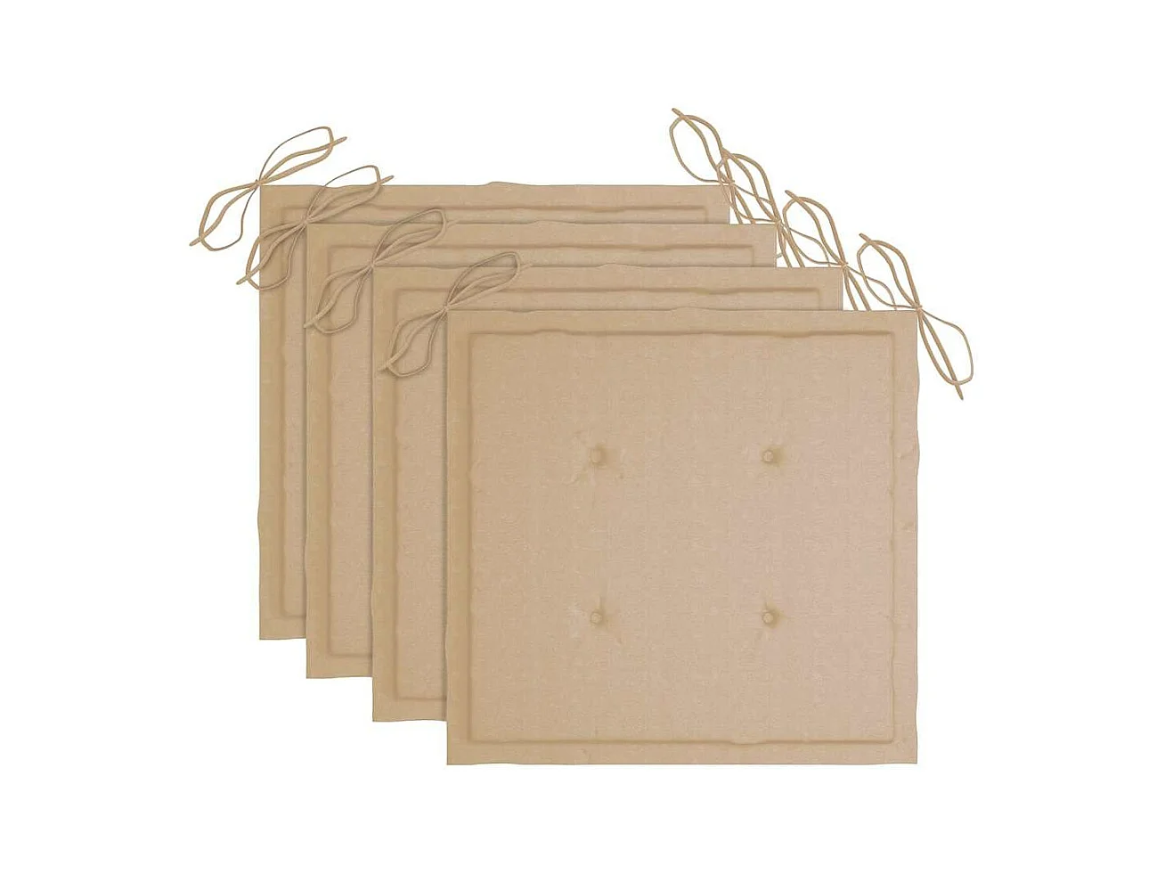 Tuinstoelen 4 st met kussens massief acaciahout