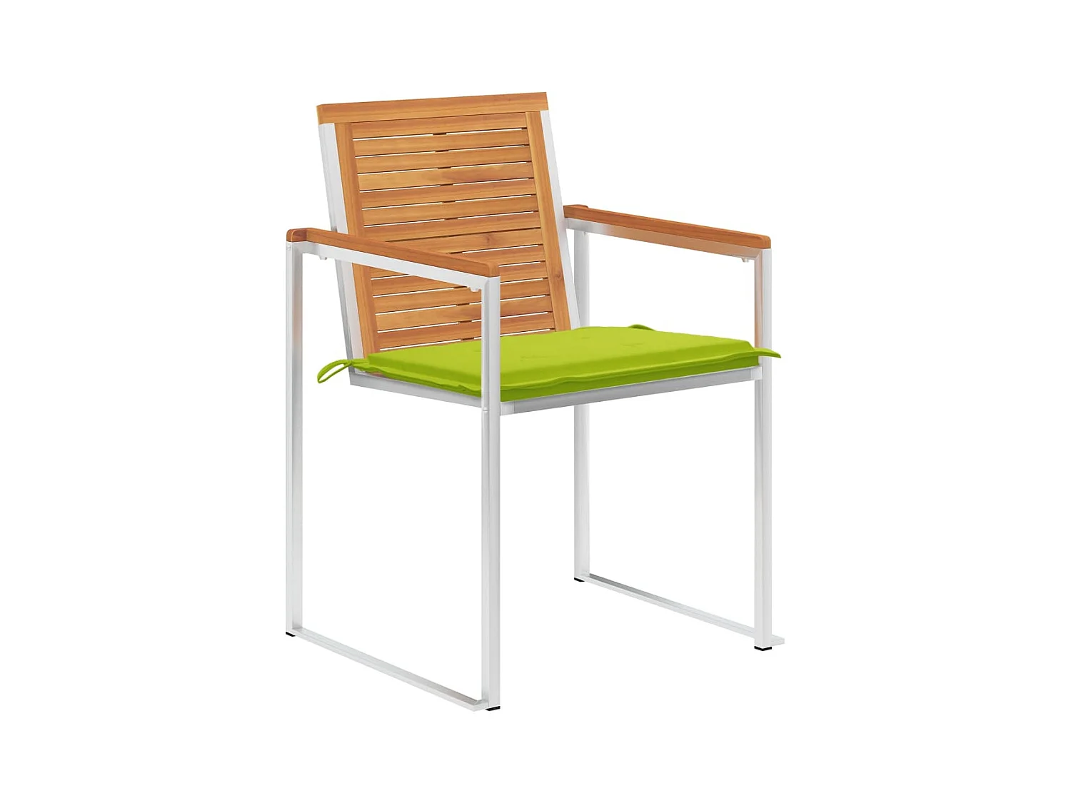 Chaises de jardin 6 pièces avec coussins Bois d'acacia solide