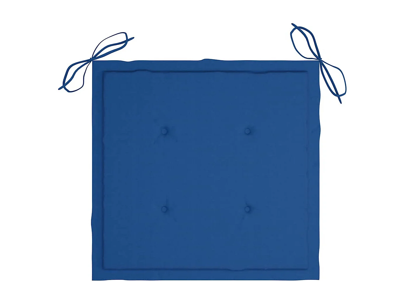 Chaises de jardin avec coussins bleu royal 6 pièces Bois de teck