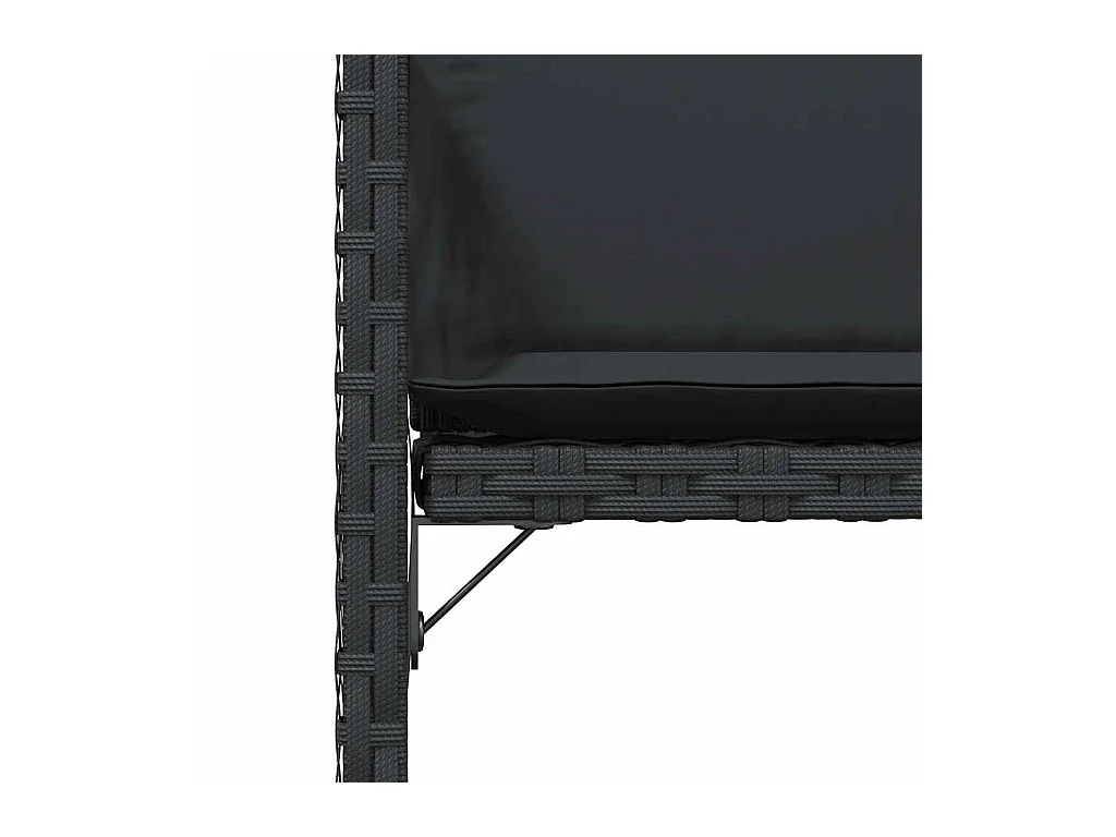 Sillas de jardín con cojines 4 unidades ratán sintético negro