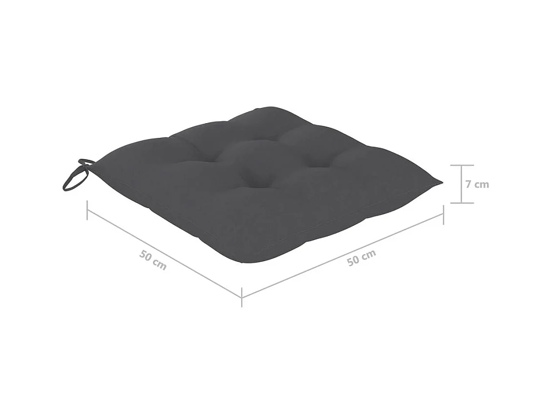 Chaises de jardin 4 pièces avec coussins Bois d'acacia massif