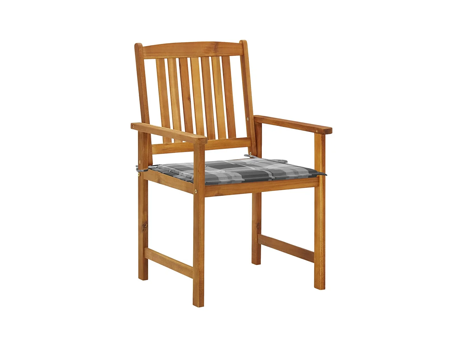 Chaises de jardin avec coussins 2 pièces Bois d'acacia massif